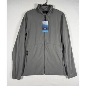 NWT Rohan Microgrid Fleece Jacket Men's Medium Grey Rock Full Zip Stretch Travel
